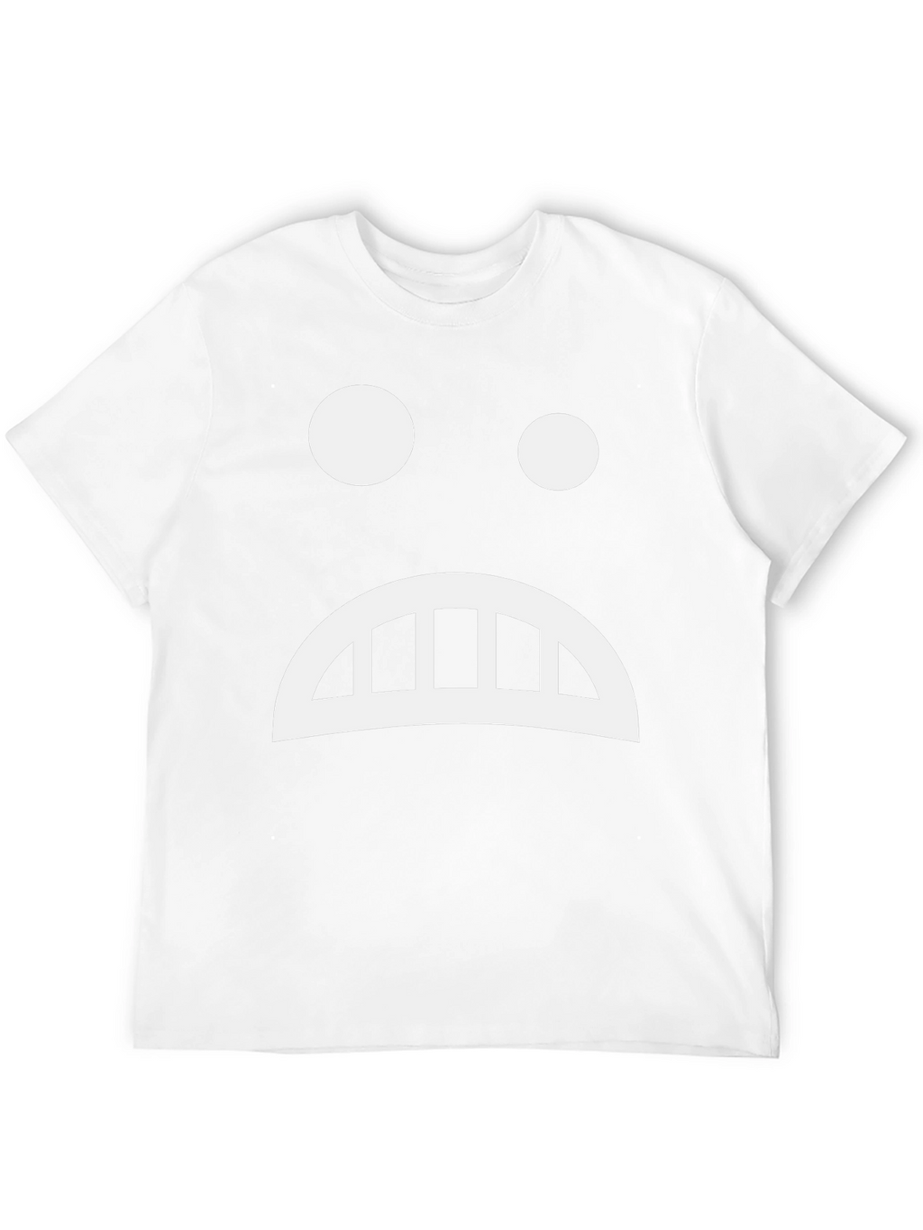 Sad Face Graphic Tee - Black Cotton T-Shirt