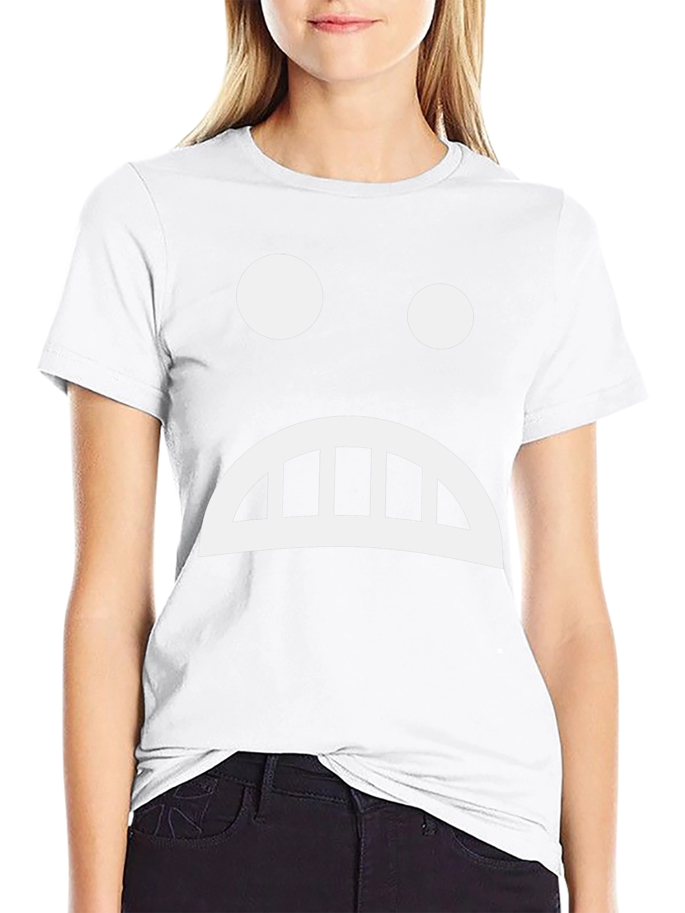 Sad Face Graphic Tee - Black Cotton T-Shirt