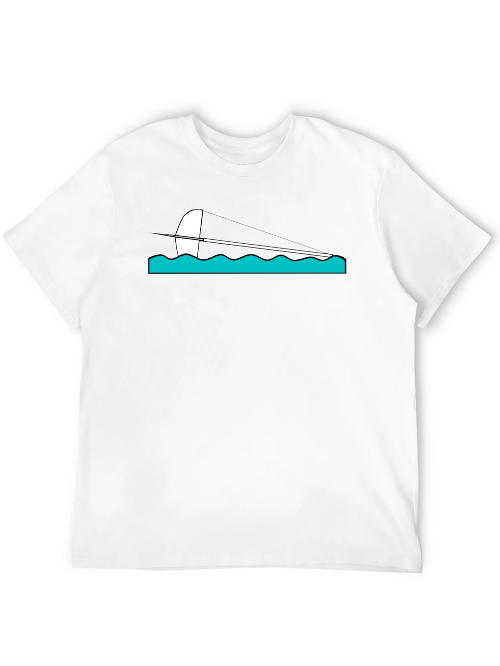 Sailing Graphic Tee - Black Cotton Blend
