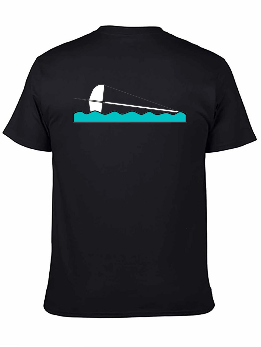 Sailing Graphic Tee - Black Cotton Blend