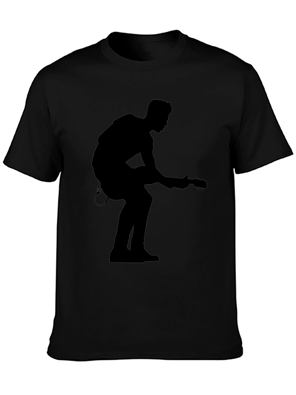 Silhouette Guitar Player Black T-Shirt