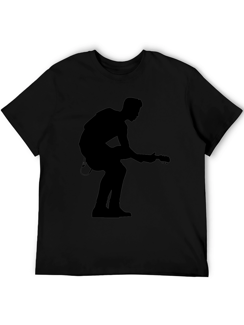 Silhouette Guitar Player Black T-Shirt