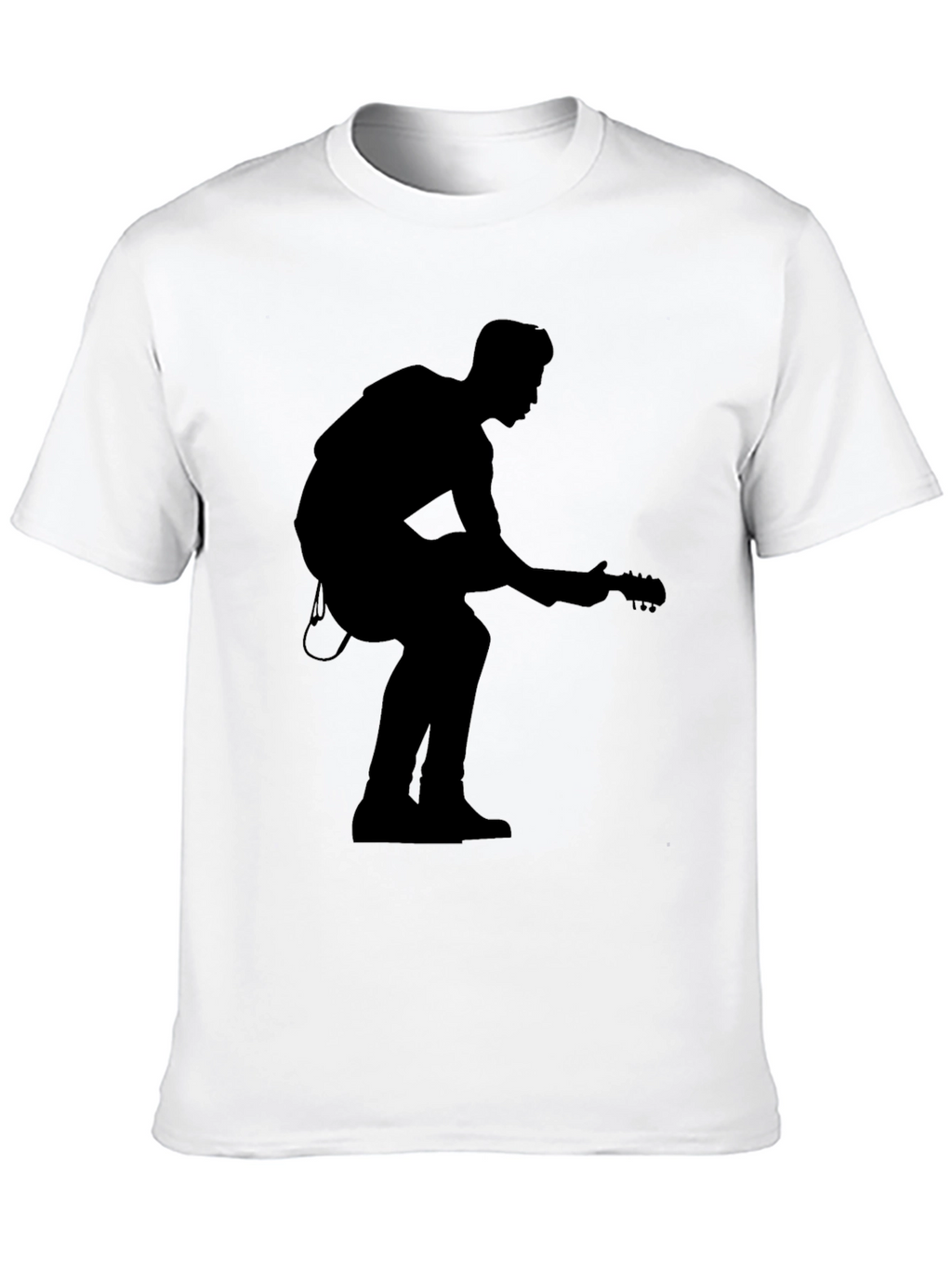 Silhouette Guitar Player Black T-Shirt