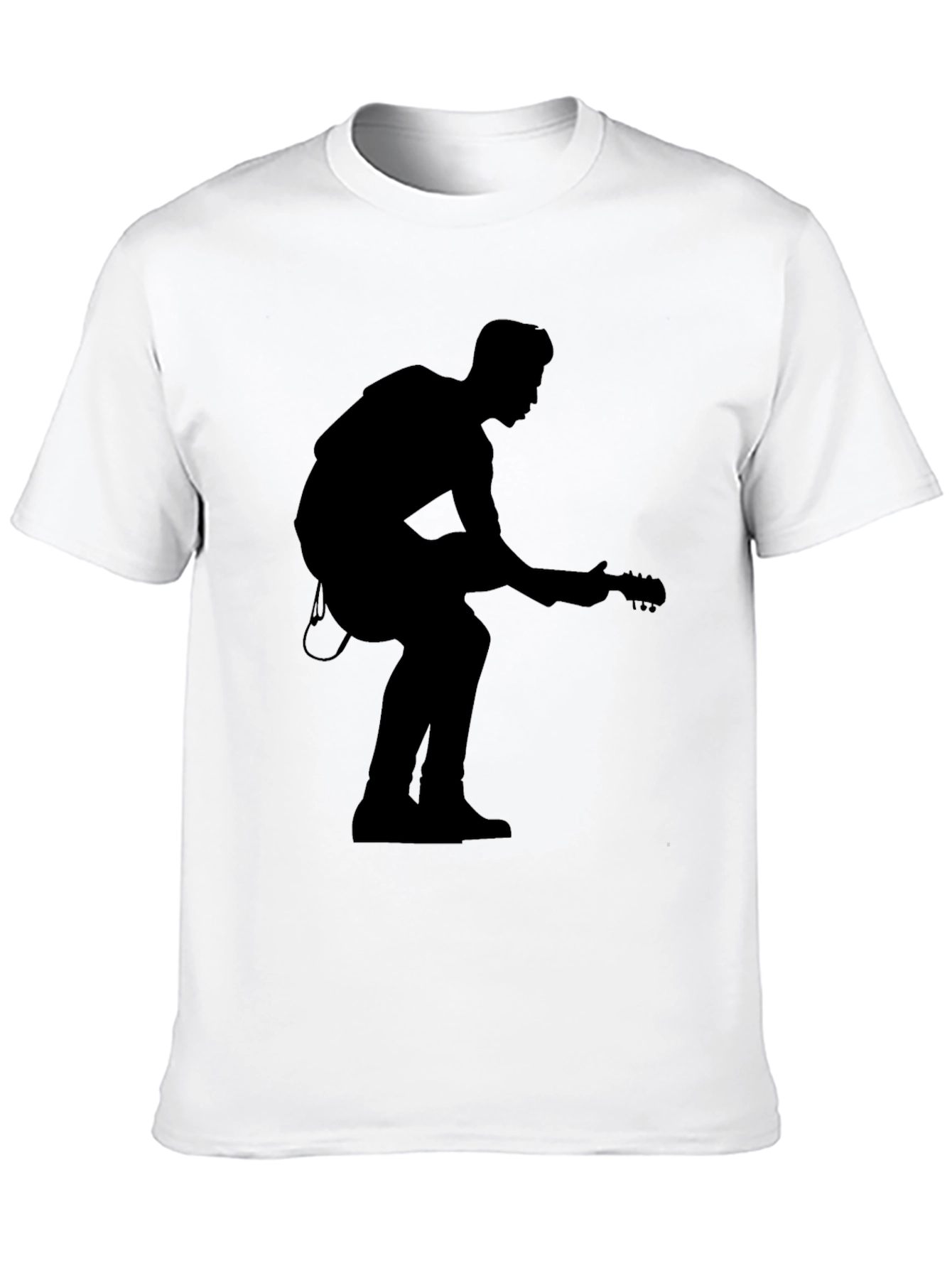 Silhouette Guitar Player Black T-Shirt