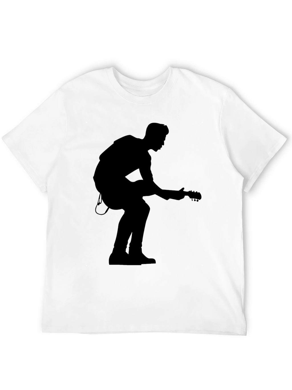 Silhouette Guitar Player Black T-Shirt