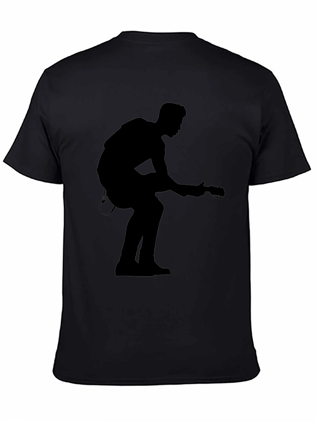 Silhouette Guitar Player Black T-Shirt