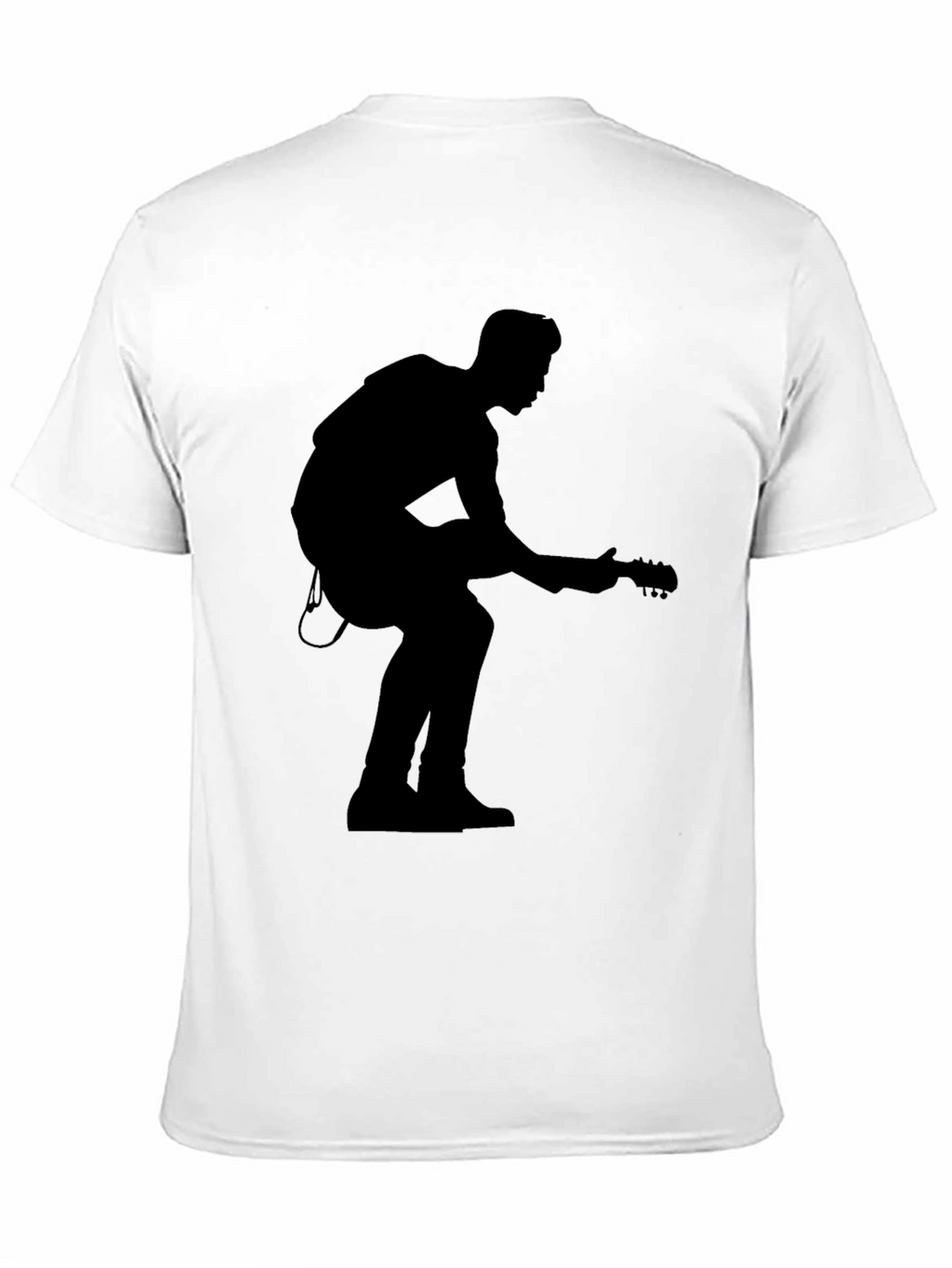 Silhouette Guitar Player Black T-Shirt