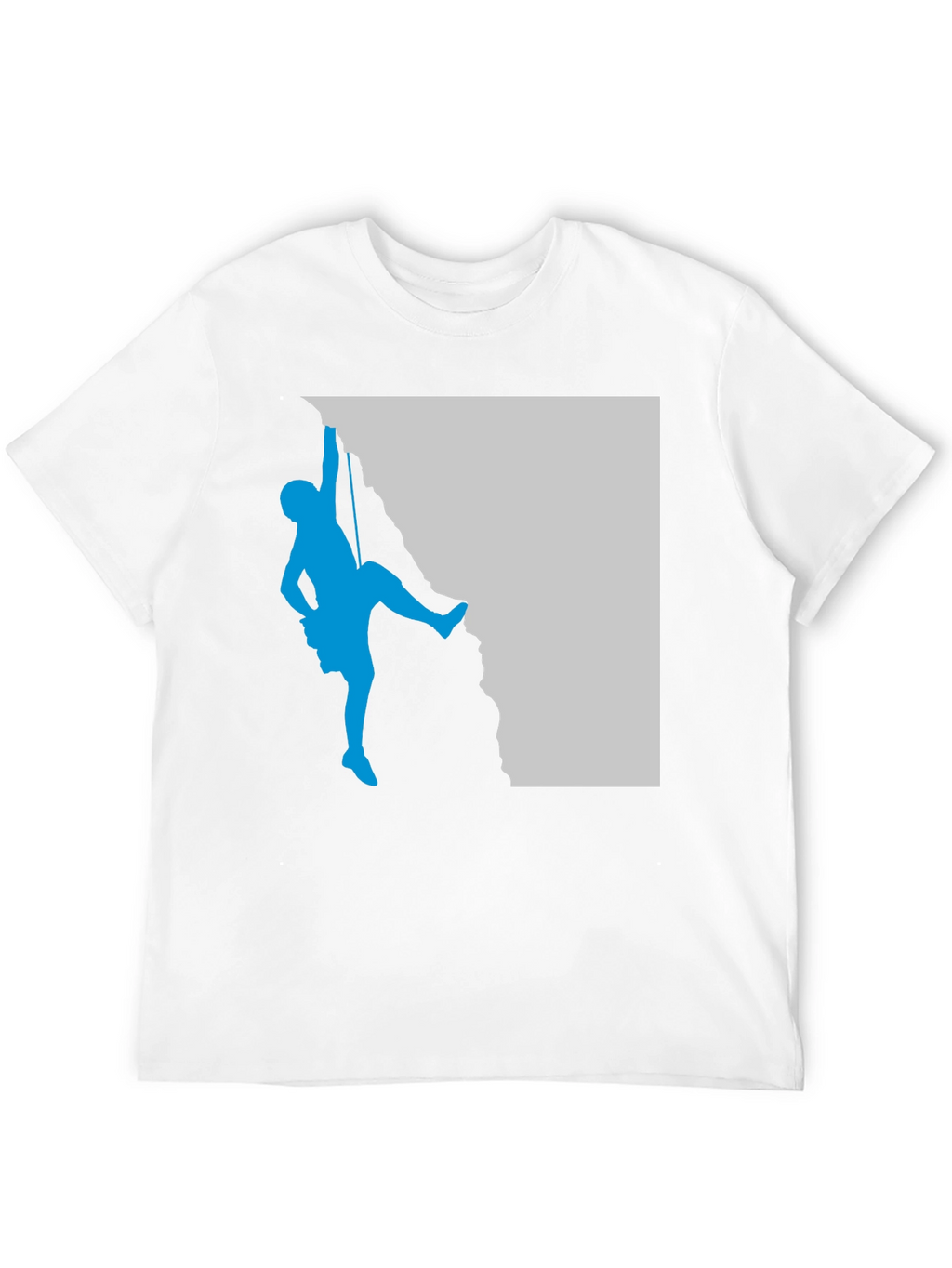 Climbing Silhouette Graphic Tee - Black Casual T-Shirt