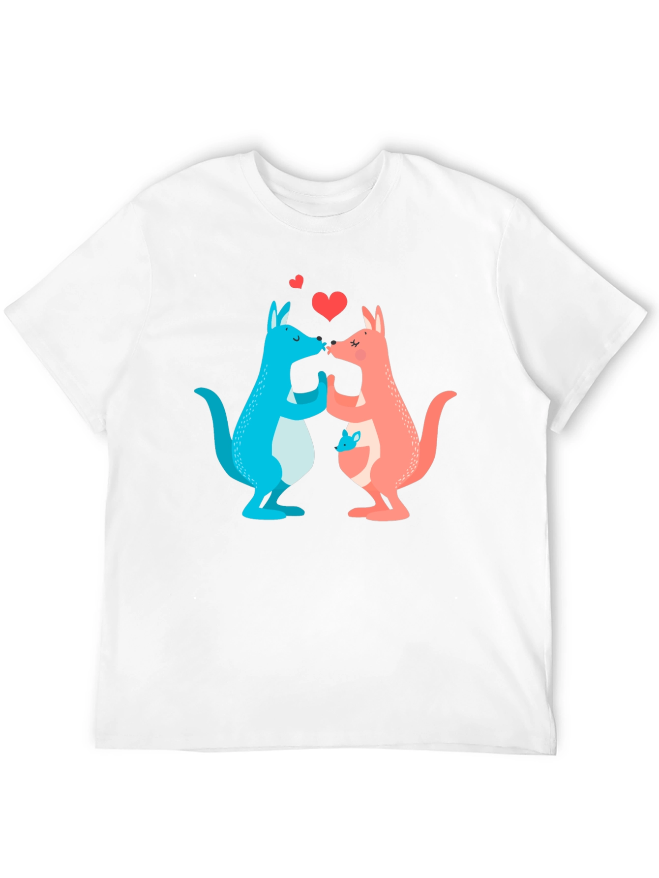 Kissing Kangaroos Graphic T-Shirt