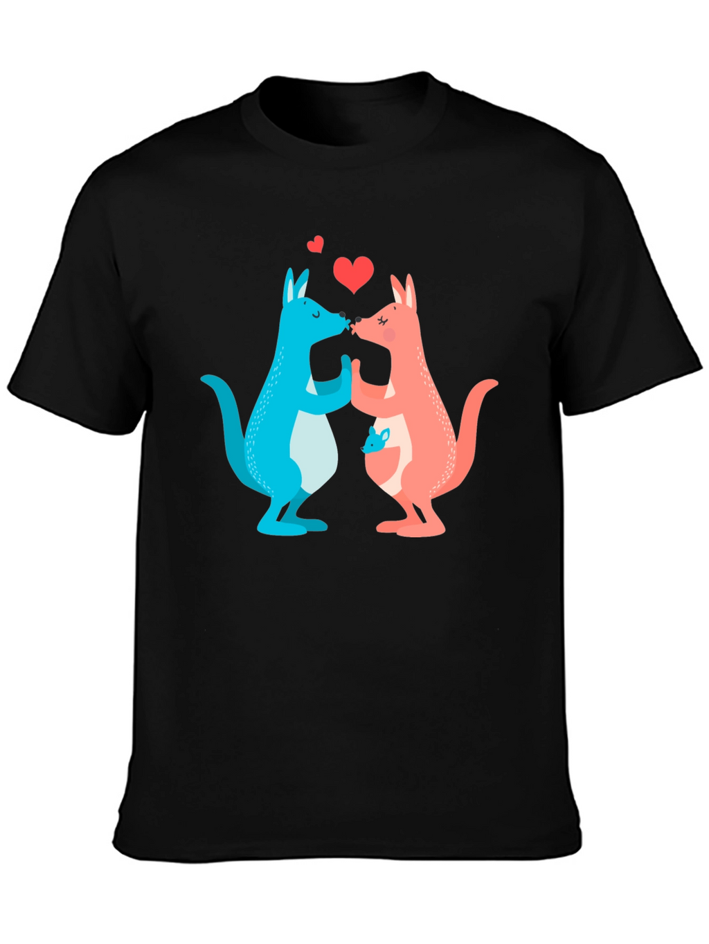 Kissing Kangaroos Graphic T-Shirt