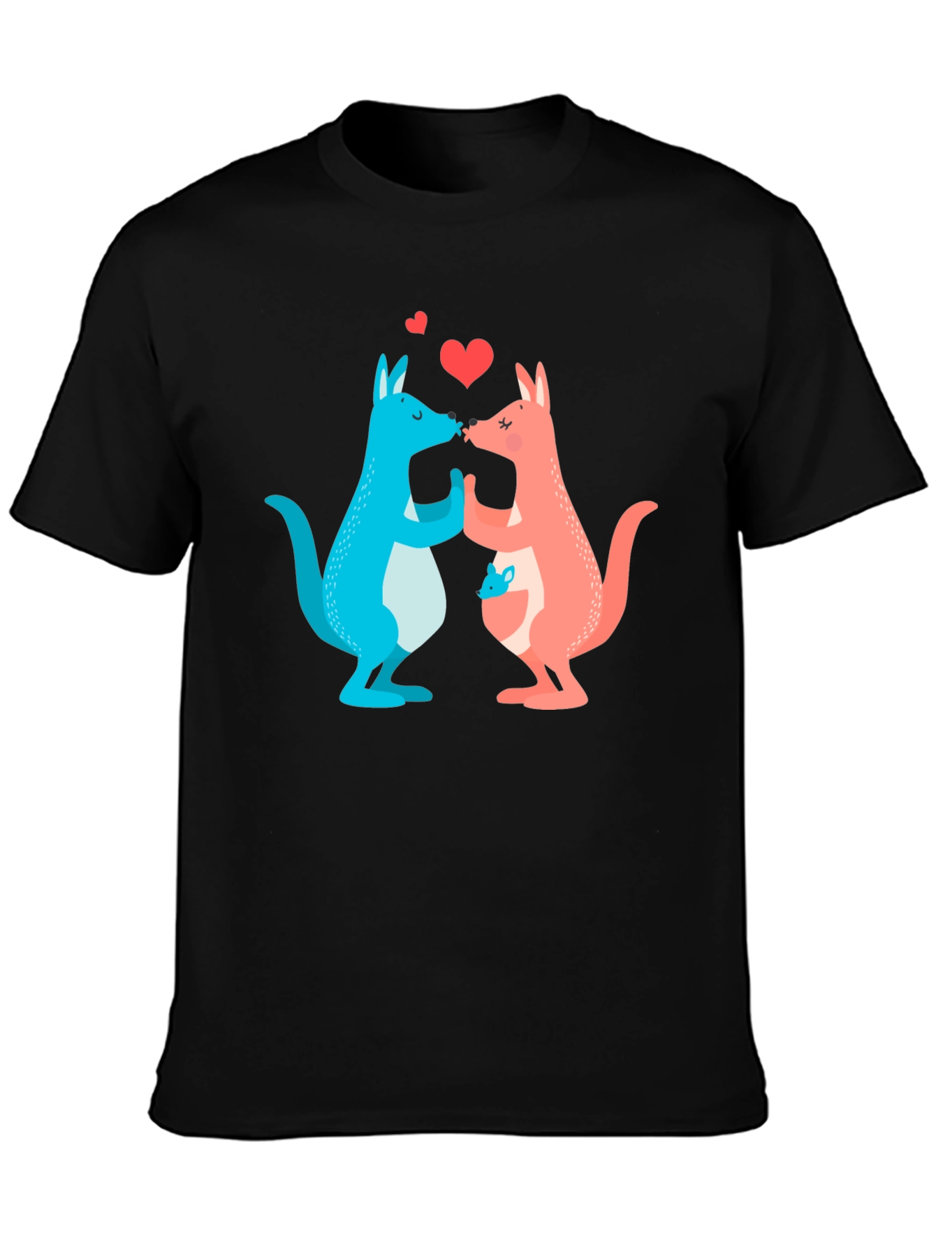 Kissing Kangaroos Graphic T-Shirt