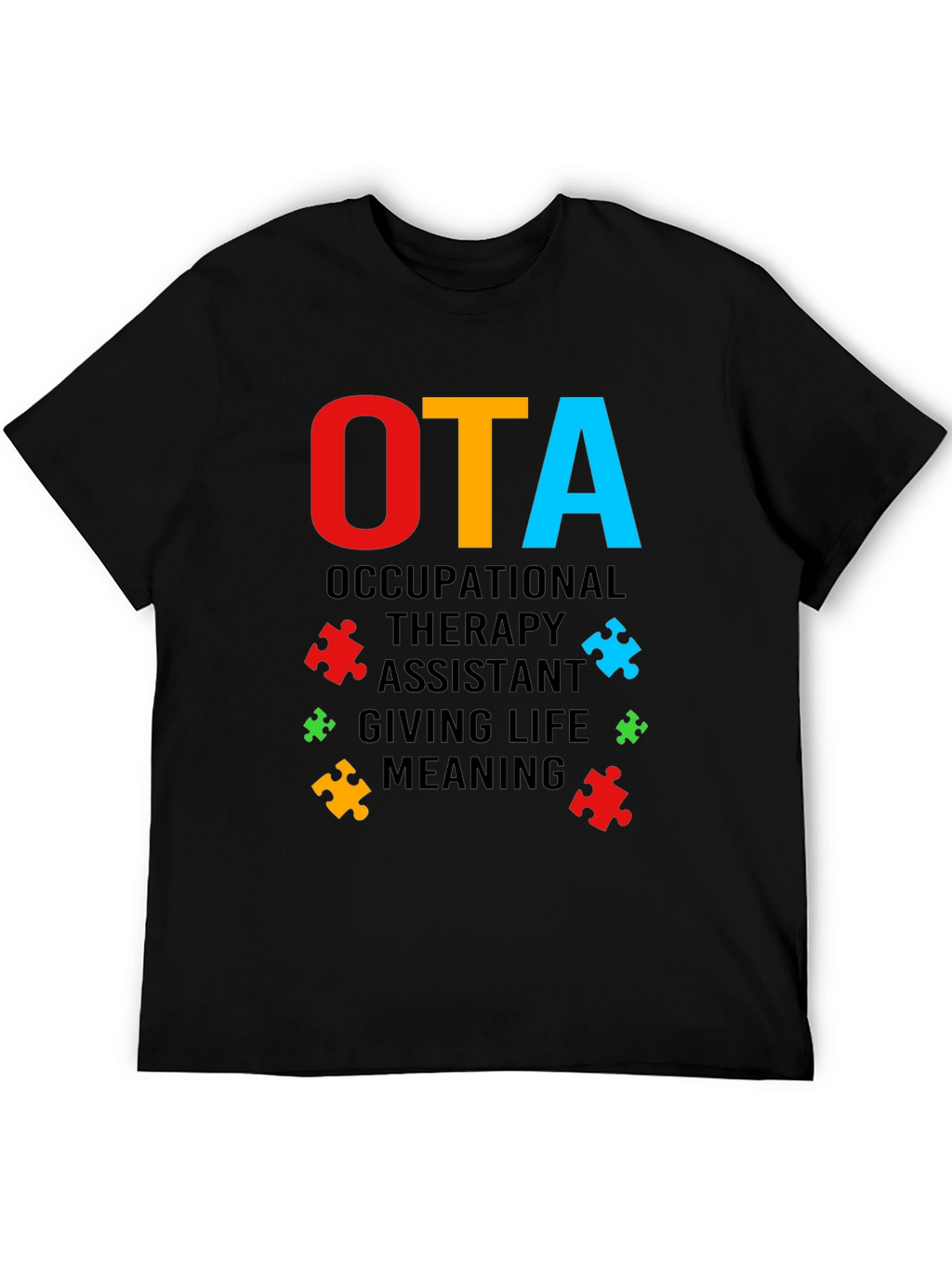 OTA Occupational Therapy Assistant Puzzle Piece T-Shirt
