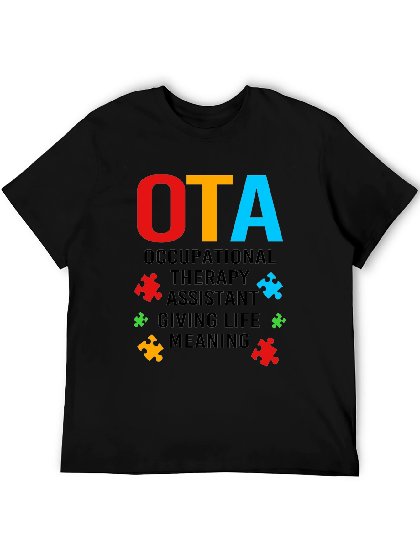 OTA Occupational Therapy Assistant Puzzle Piece T-Shirt