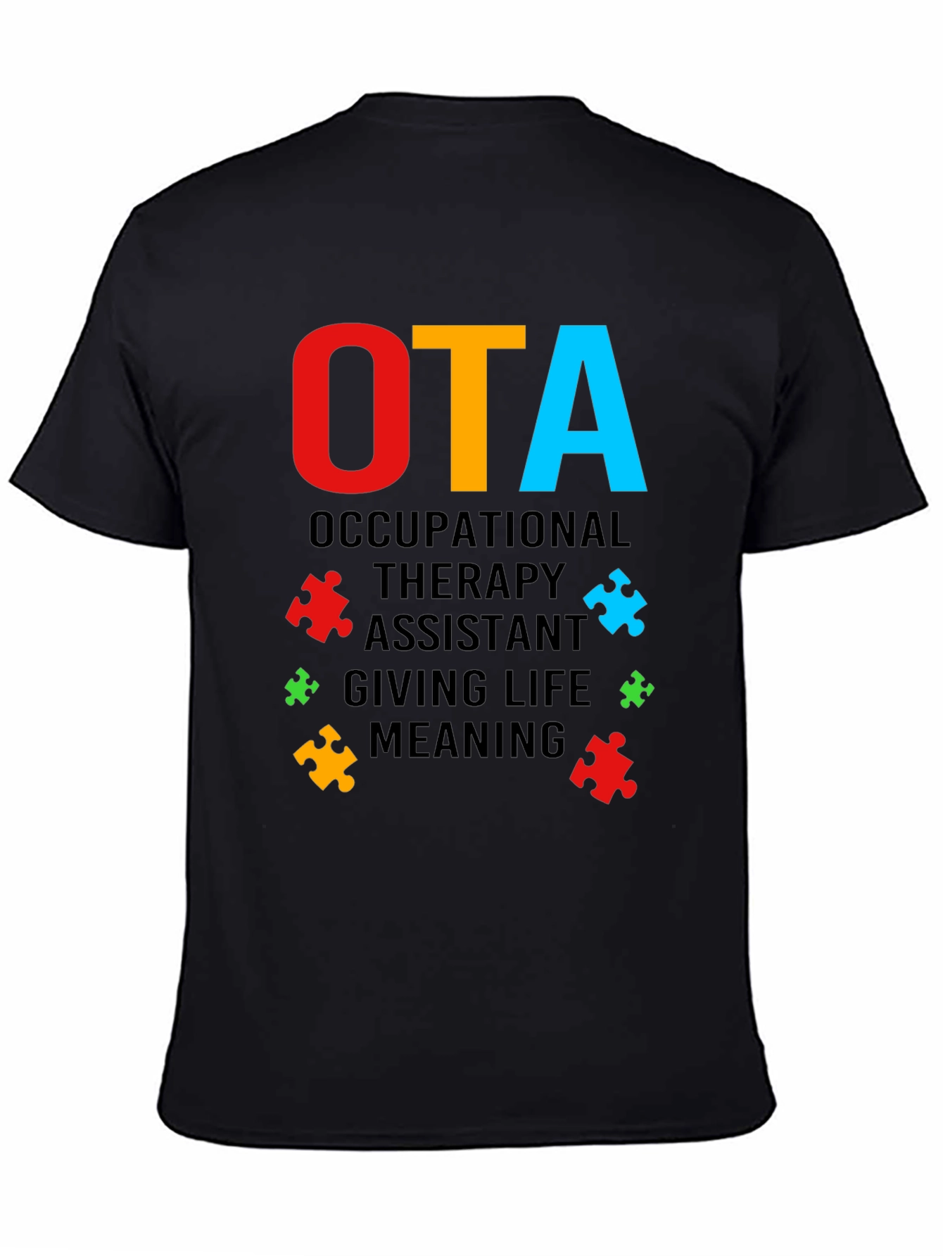 OTA Occupational Therapy Assistant Puzzle Piece T-Shirt