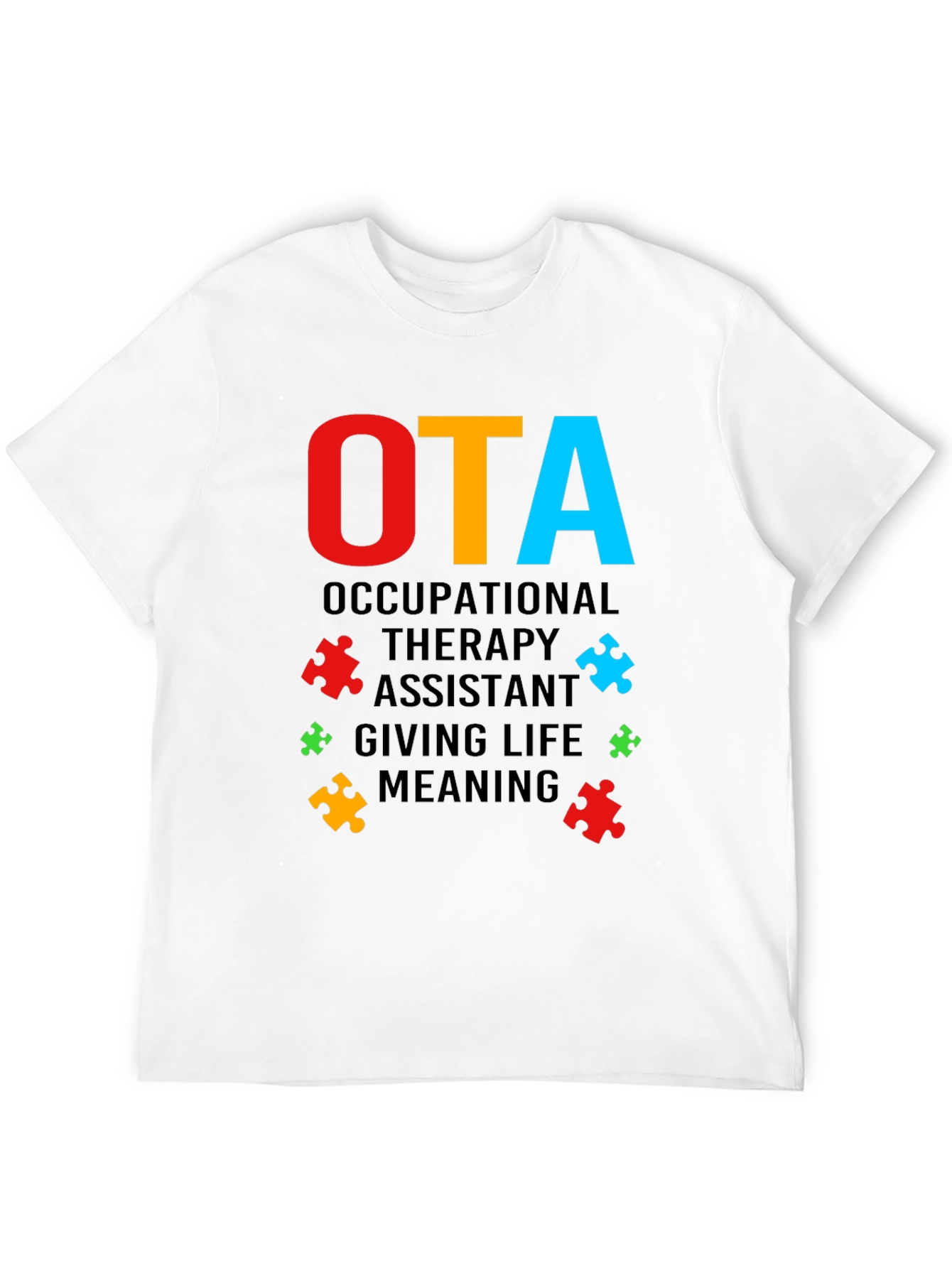 OTA Occupational Therapy Assistant Puzzle Piece T-Shirt