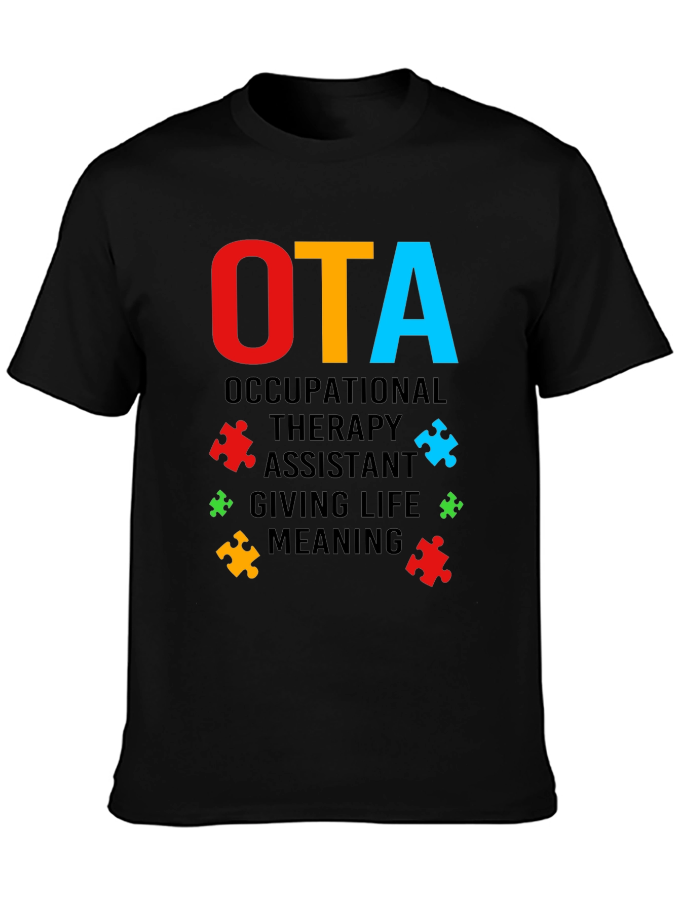 OTA Occupational Therapy Assistant Puzzle Piece T-Shirt