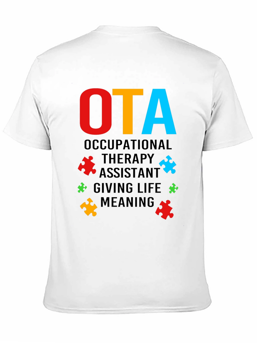 OTA Occupational Therapy Assistant Puzzle Piece T-Shirt