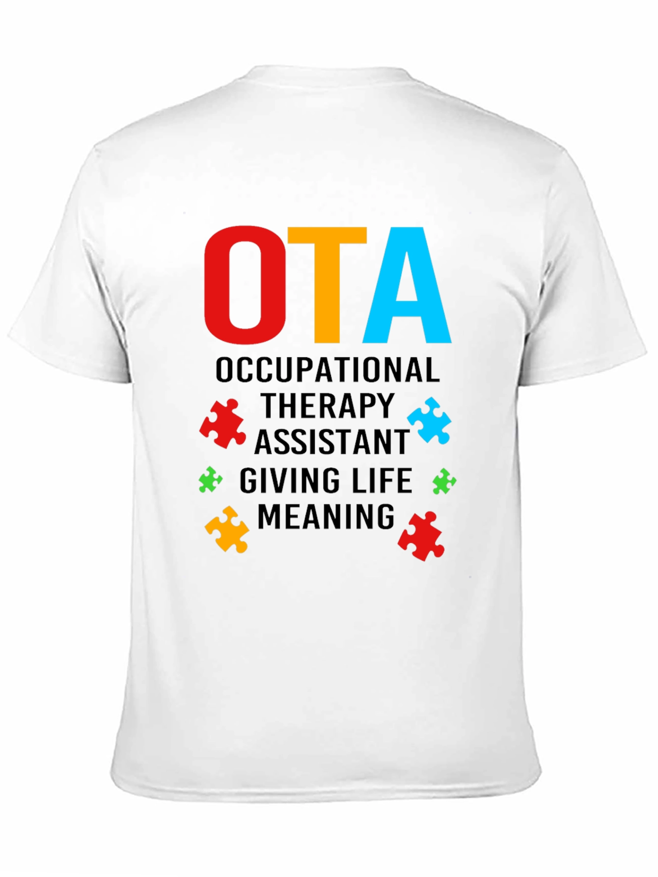OTA Occupational Therapy Assistant Puzzle Piece T-Shirt
