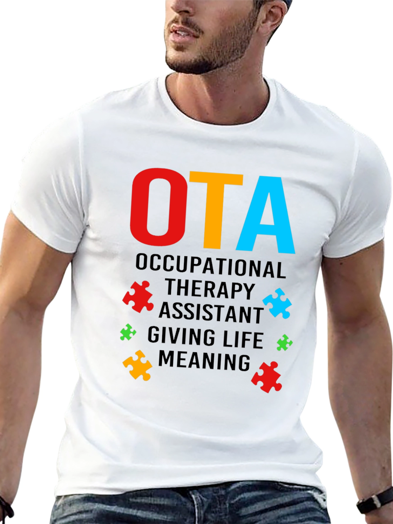 OTA Occupational Therapy Assistant Puzzle Piece T-Shirt