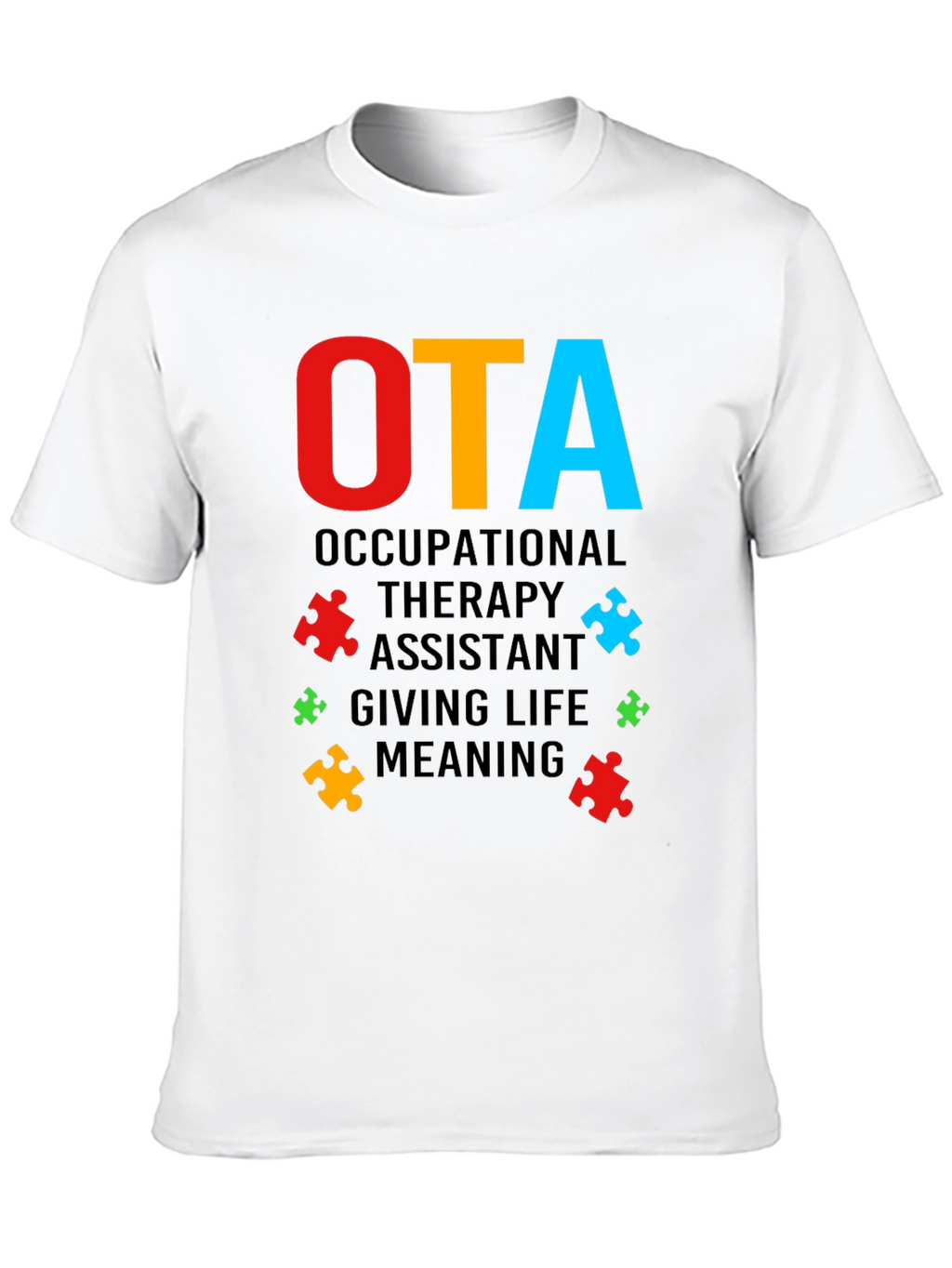 OTA Occupational Therapy Assistant Puzzle Piece T-Shirt