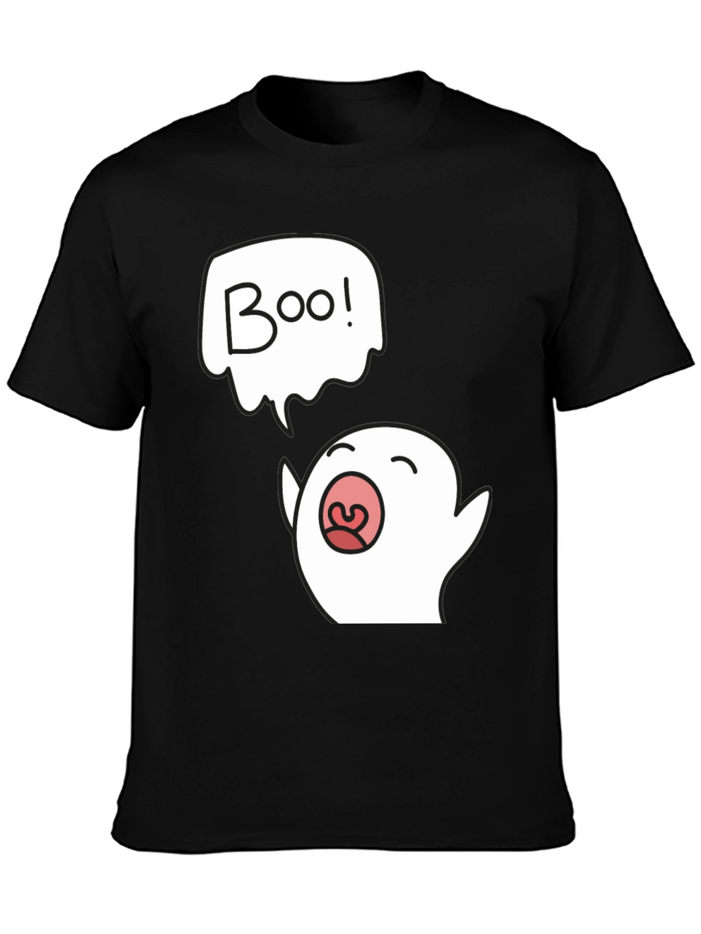 Boo Ghost Graphic Black T-Shirt