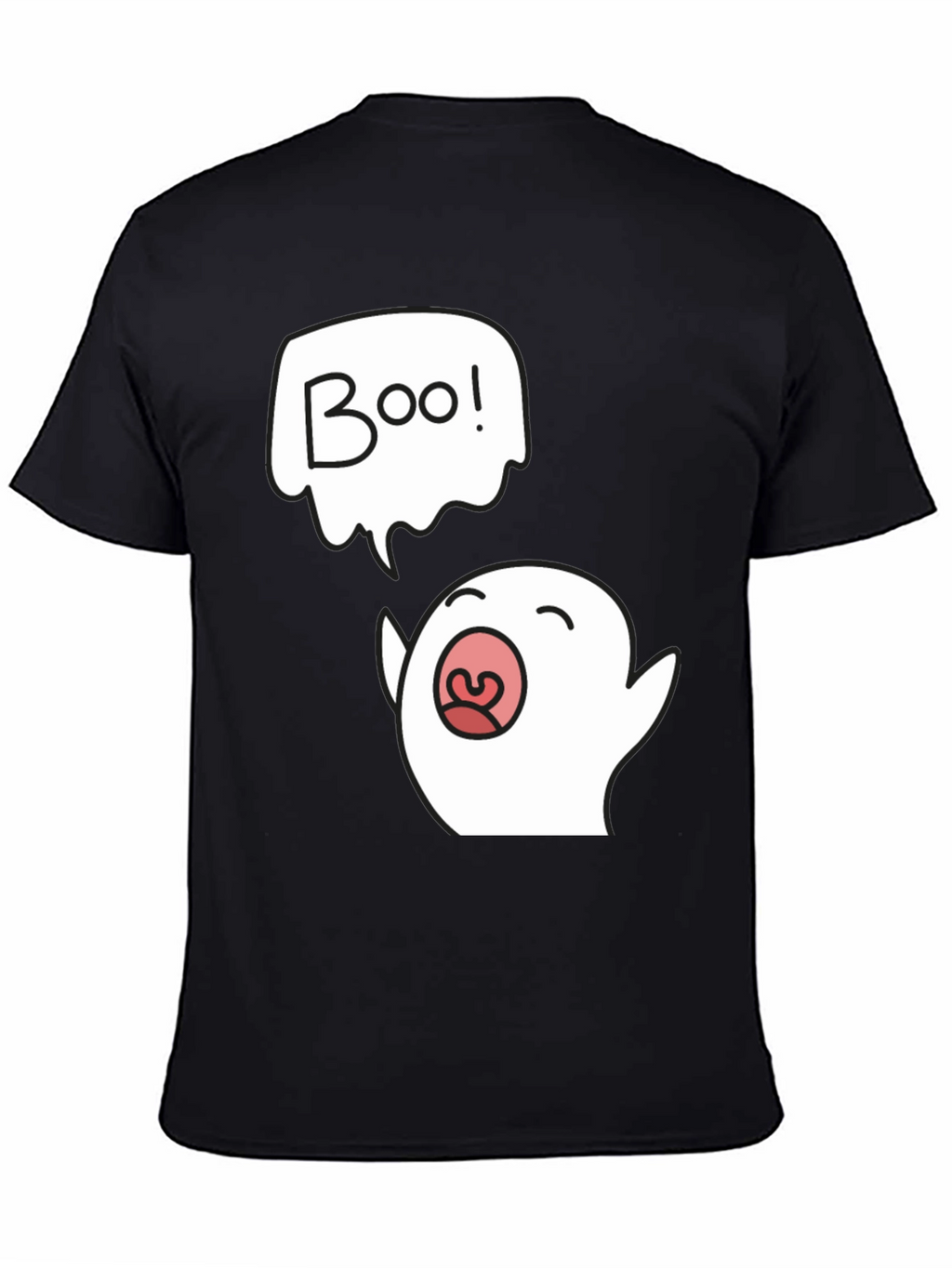 Boo Ghost Graphic Black T-Shirt