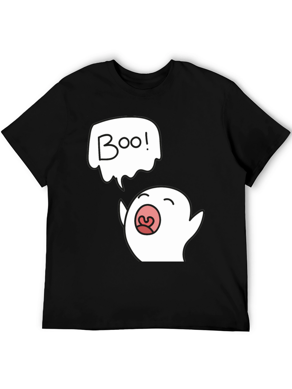 Boo Ghost Graphic Black T-Shirt