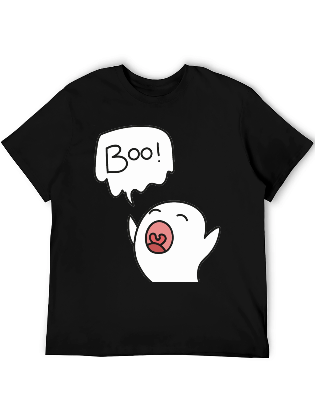 Boo Ghost Graphic Black T-Shirt