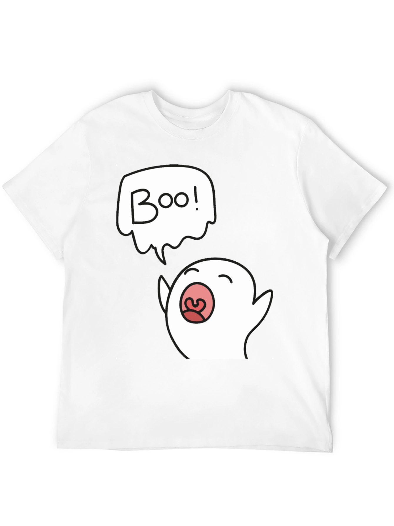 Boo Ghost Graphic Black T-Shirt