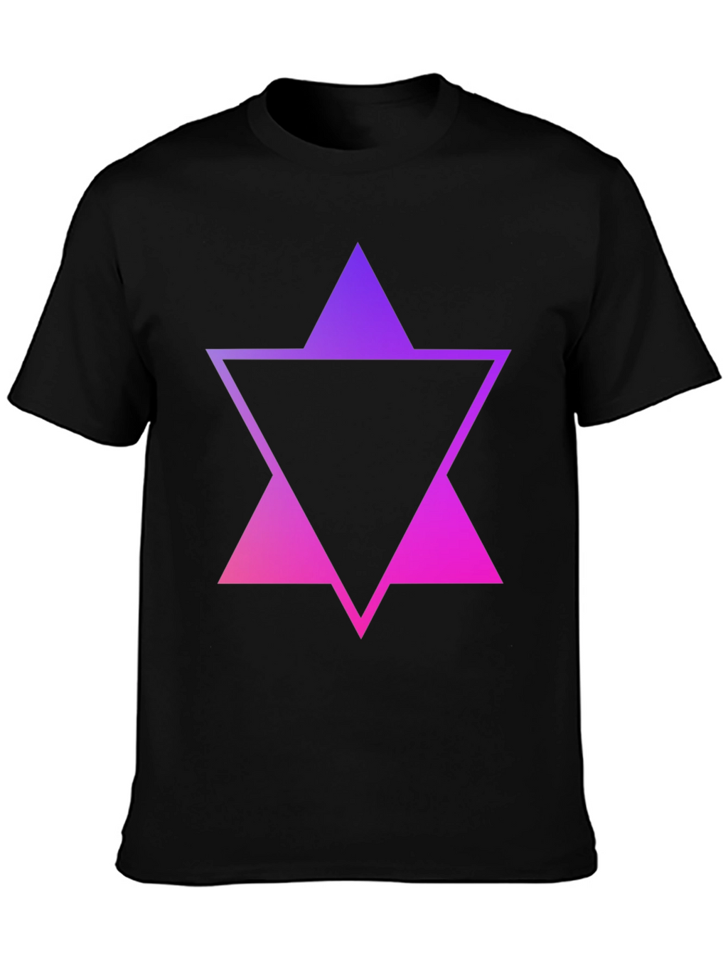 Gradient Triangle Graphic Tee - Stylish Mens Black T-Shirt