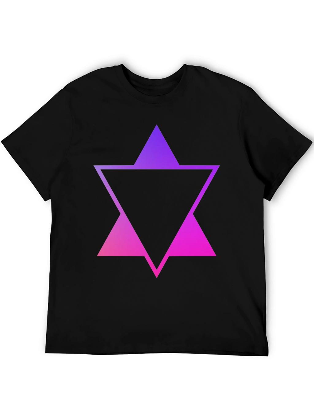Gradient Triangle Graphic Tee - Stylish Mens Black T-Shirt