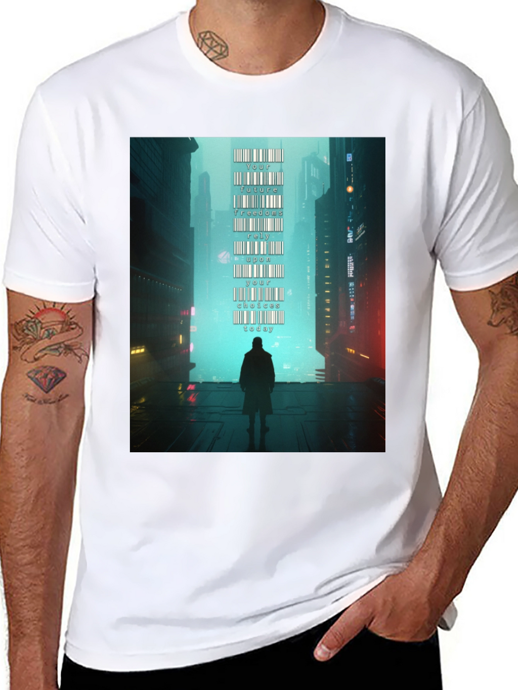 Cyberpunk Barcode T-Shirt