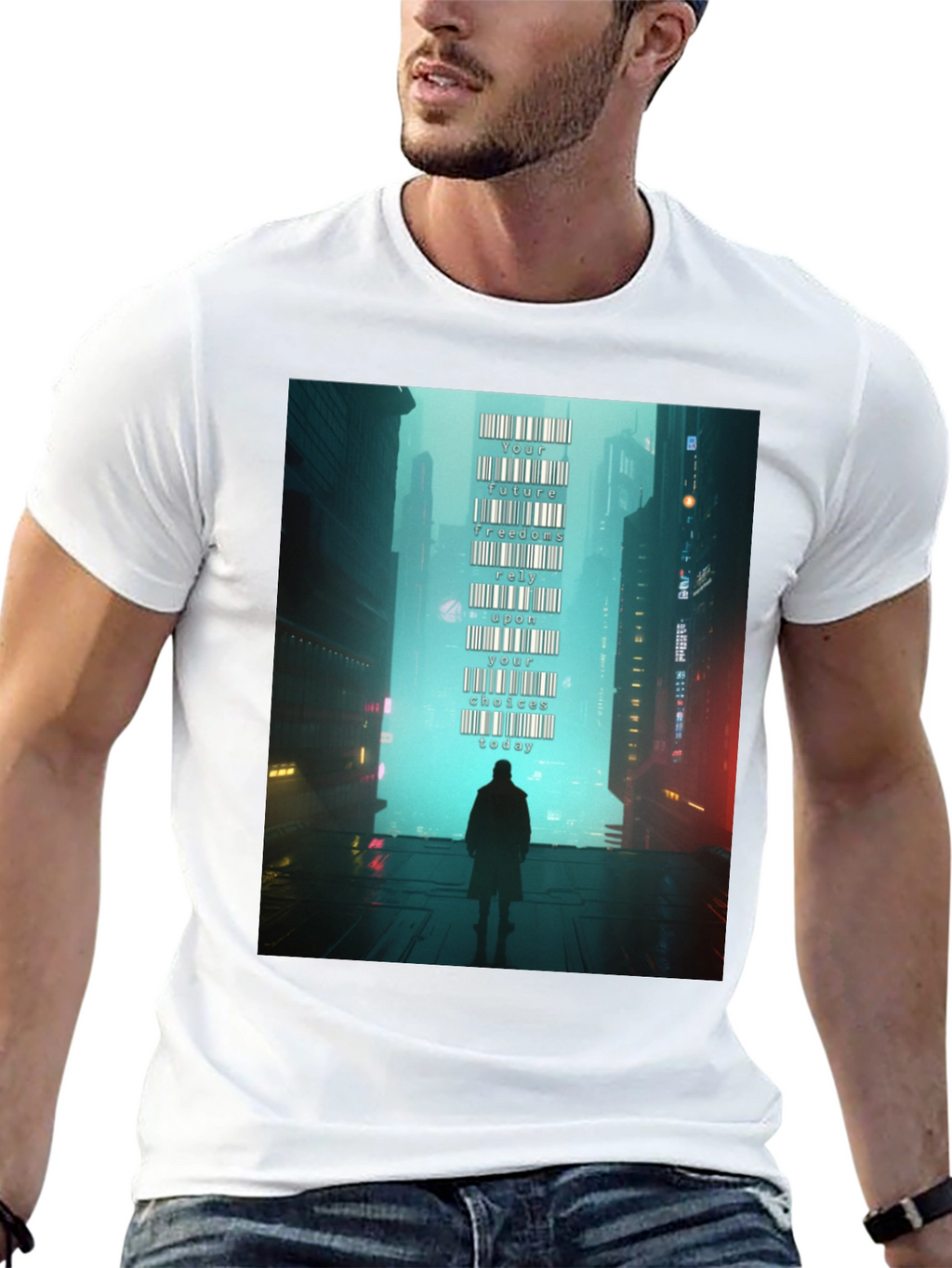 Cyberpunk Barcode T-Shirt