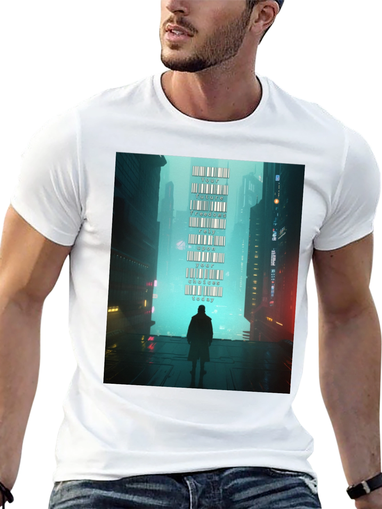 Cyberpunk Barcode T-Shirt