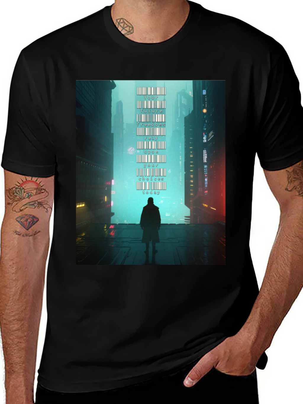 Cyberpunk Barcode T-Shirt