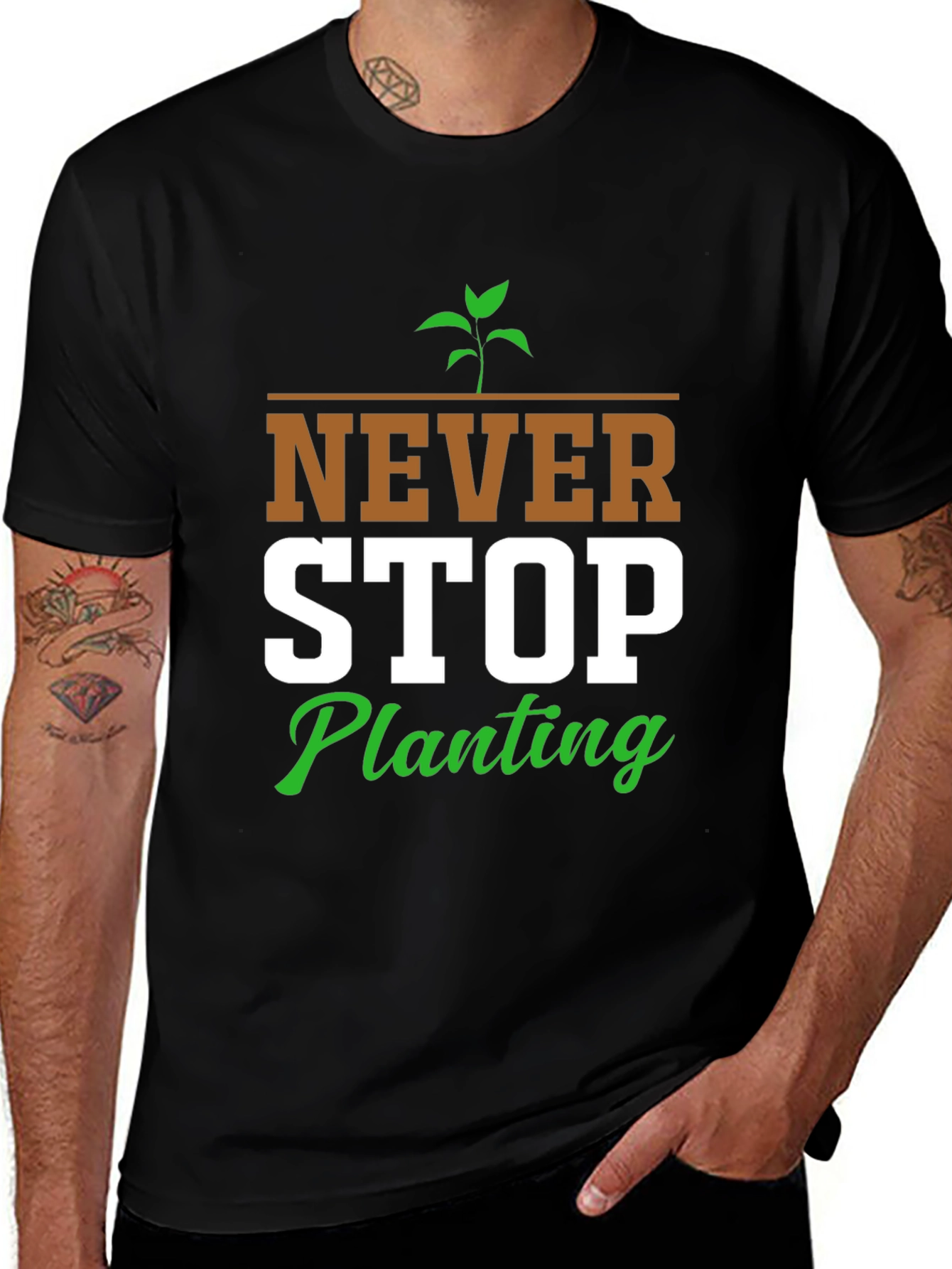 Never Stop Planting Graphic T-Shirt
