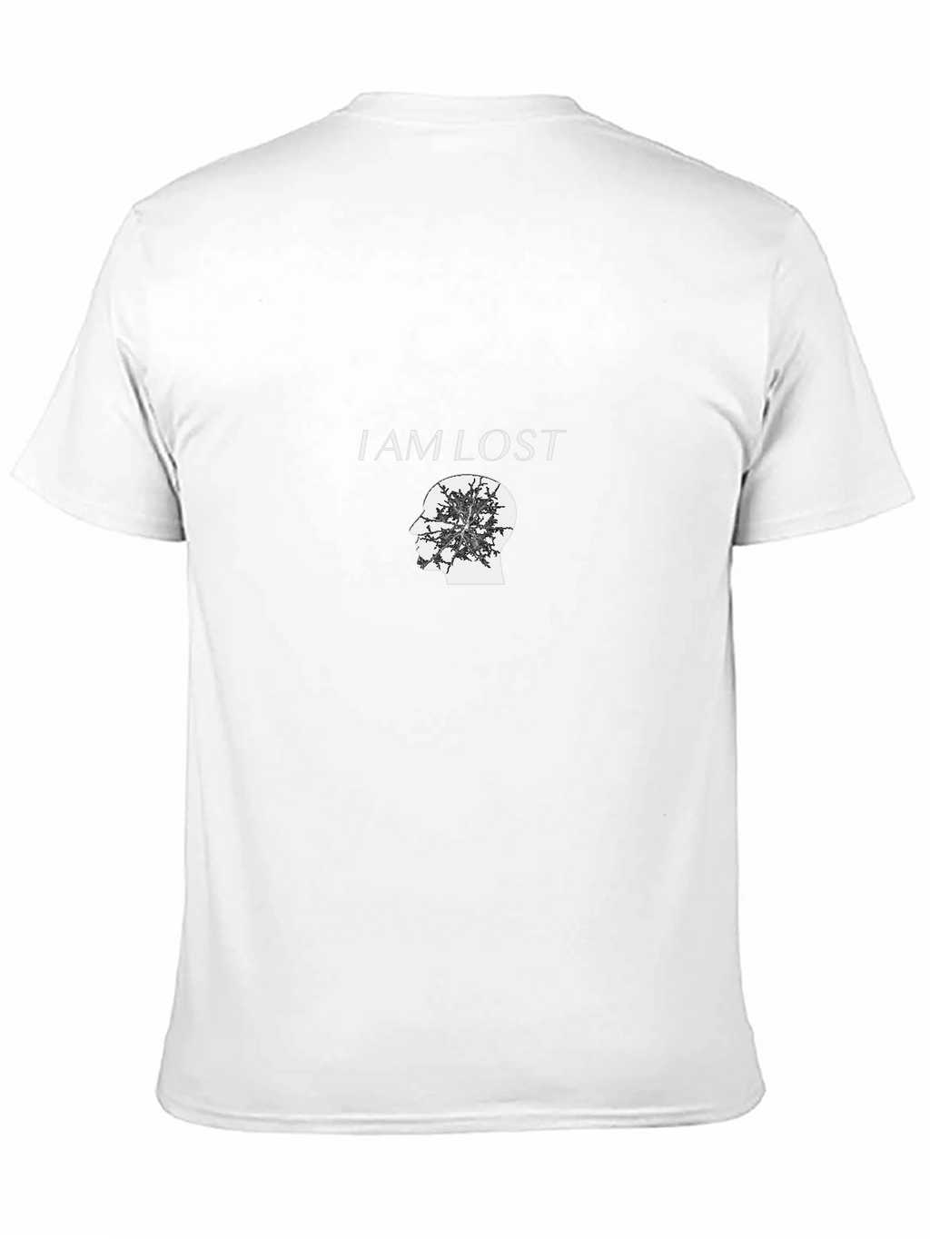 I Am Lost Graphic Print Black T-Shirt