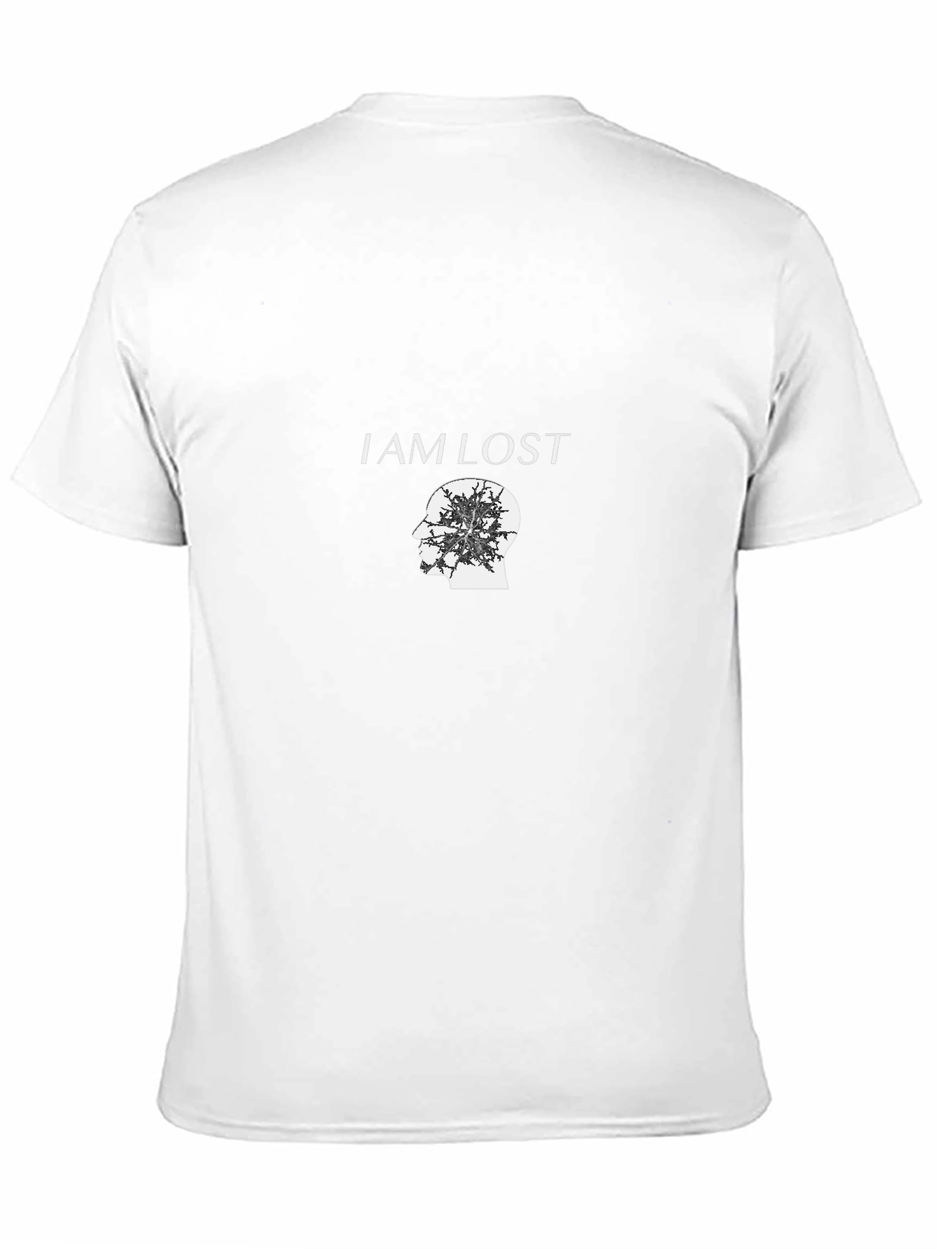 I Am Lost Graphic Print Black T-Shirt