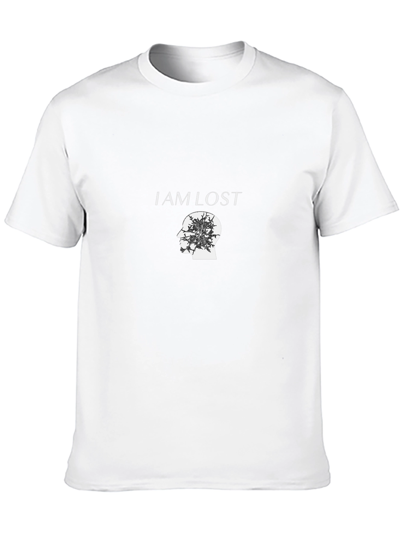 I Am Lost Graphic Print Black T-Shirt