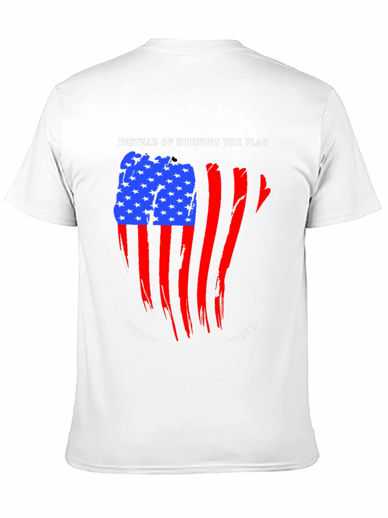 Patriotic Burn Checks Graphic T-Shirt