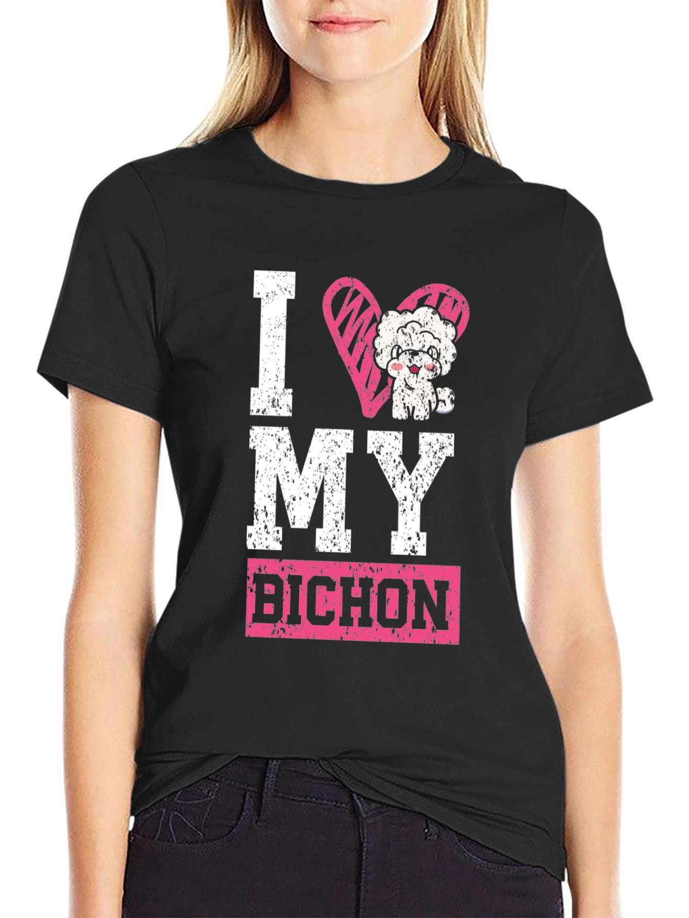 I Love My Bichon T-Shirt - Cute Dog Graphic Tee