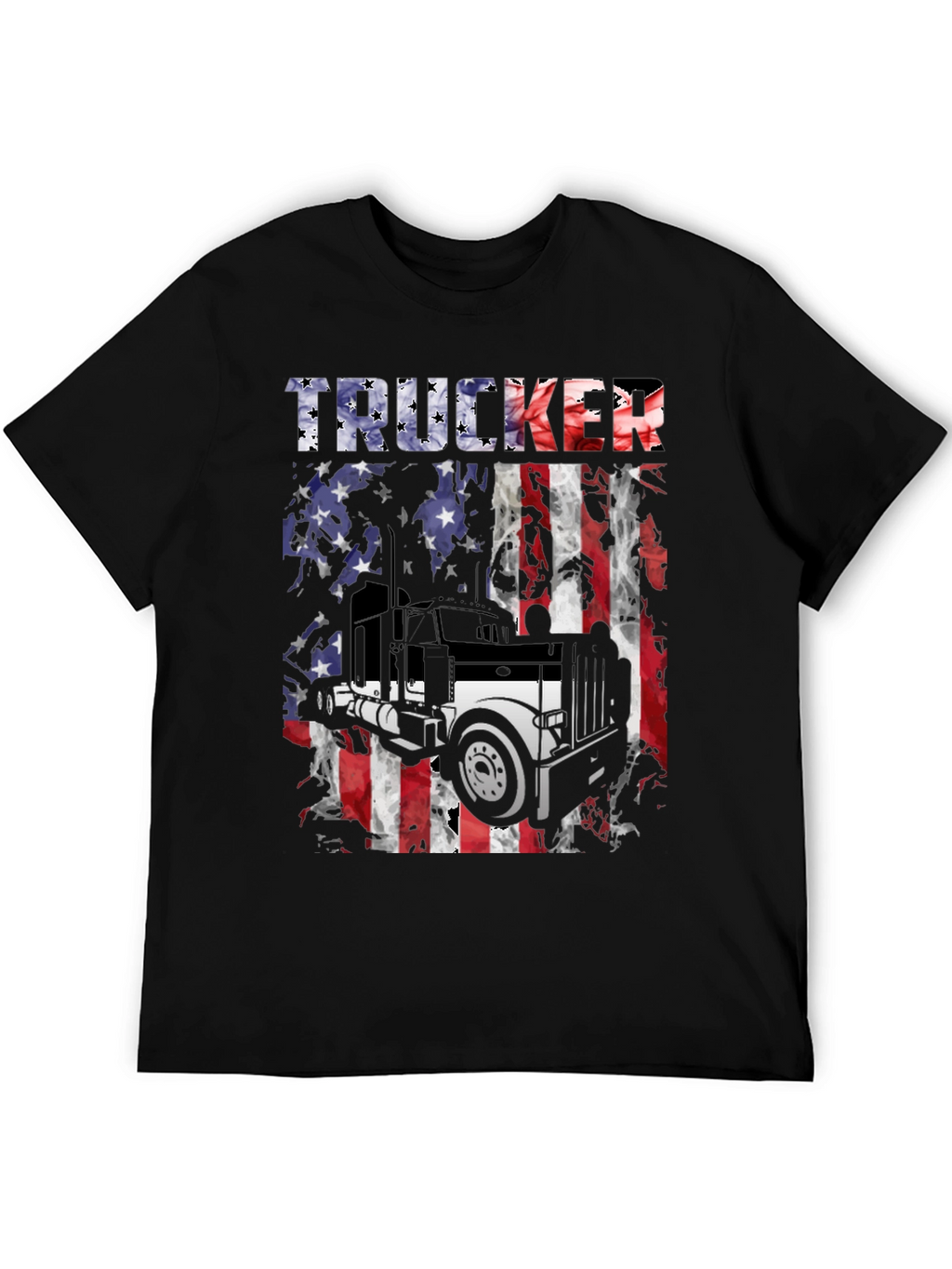 Trucker American Flag T-Shirt
