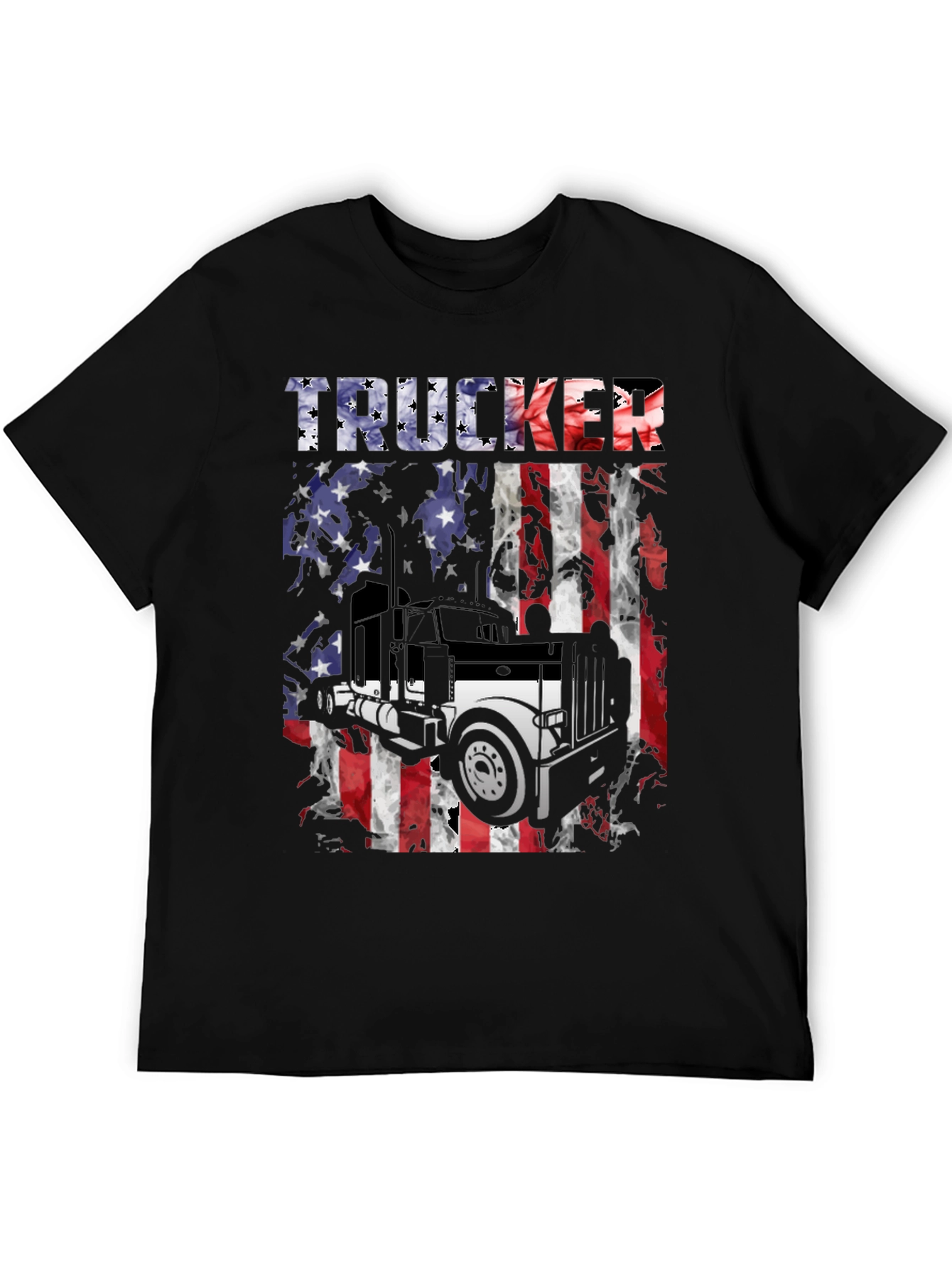 Trucker American Flag T-Shirt
