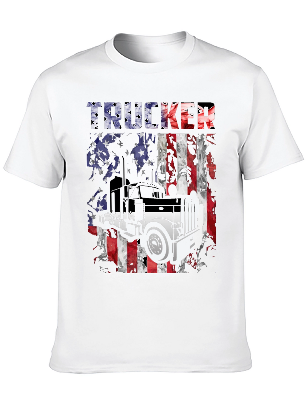 Trucker American Flag T-Shirt