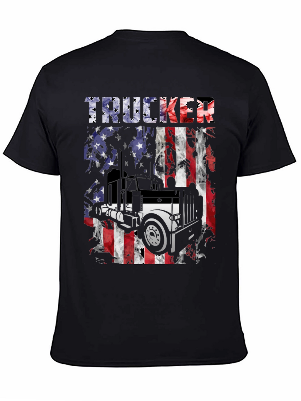 Trucker American Flag T-Shirt
