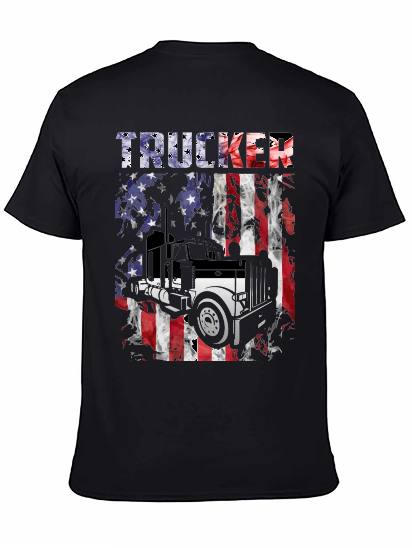 Trucker American Flag T-Shirt
