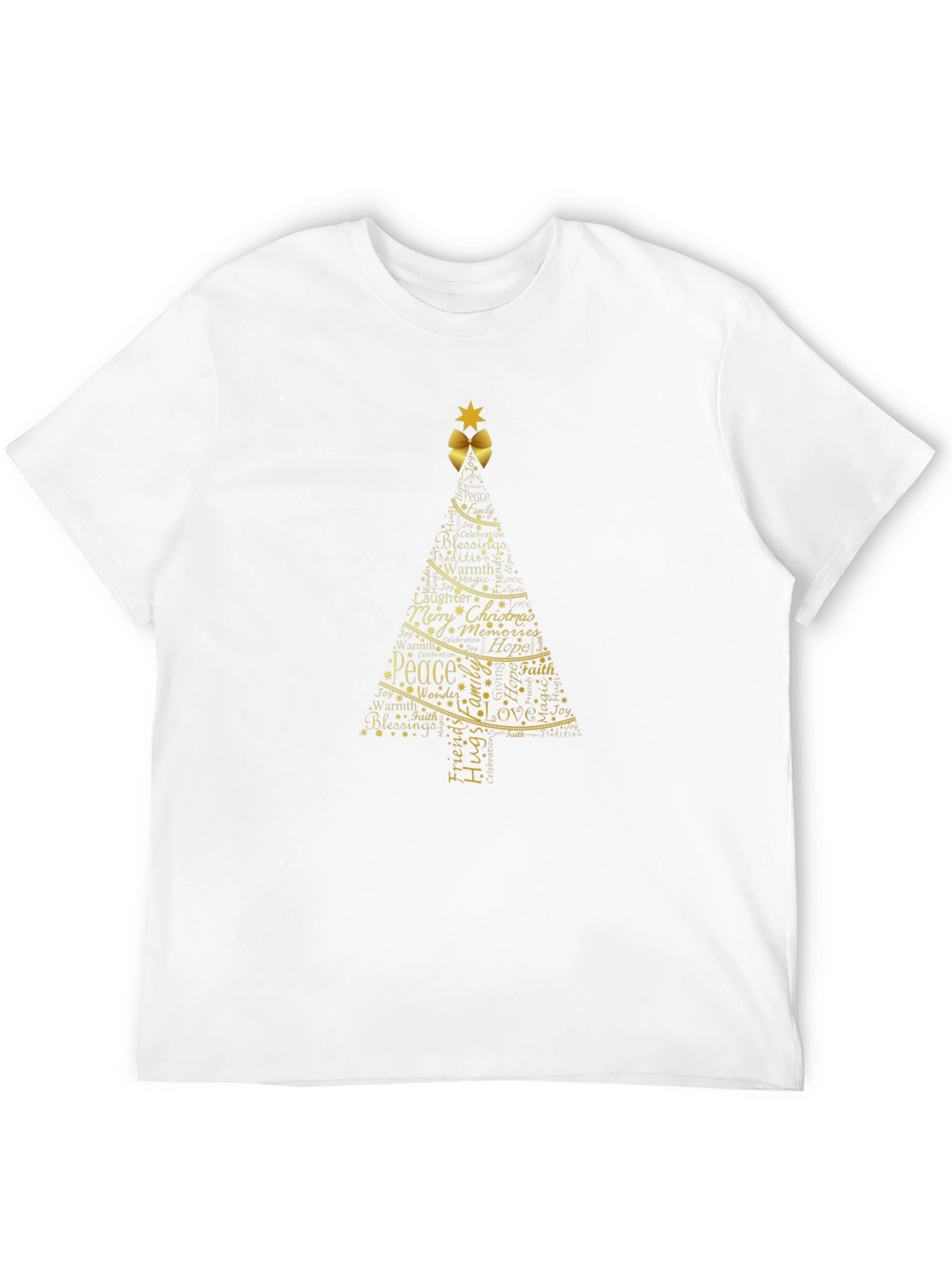 Christmas Tree Word Art Tee