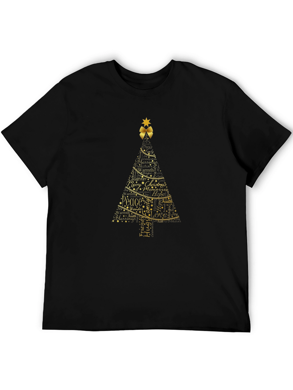 Christmas Tree Word Art Tee