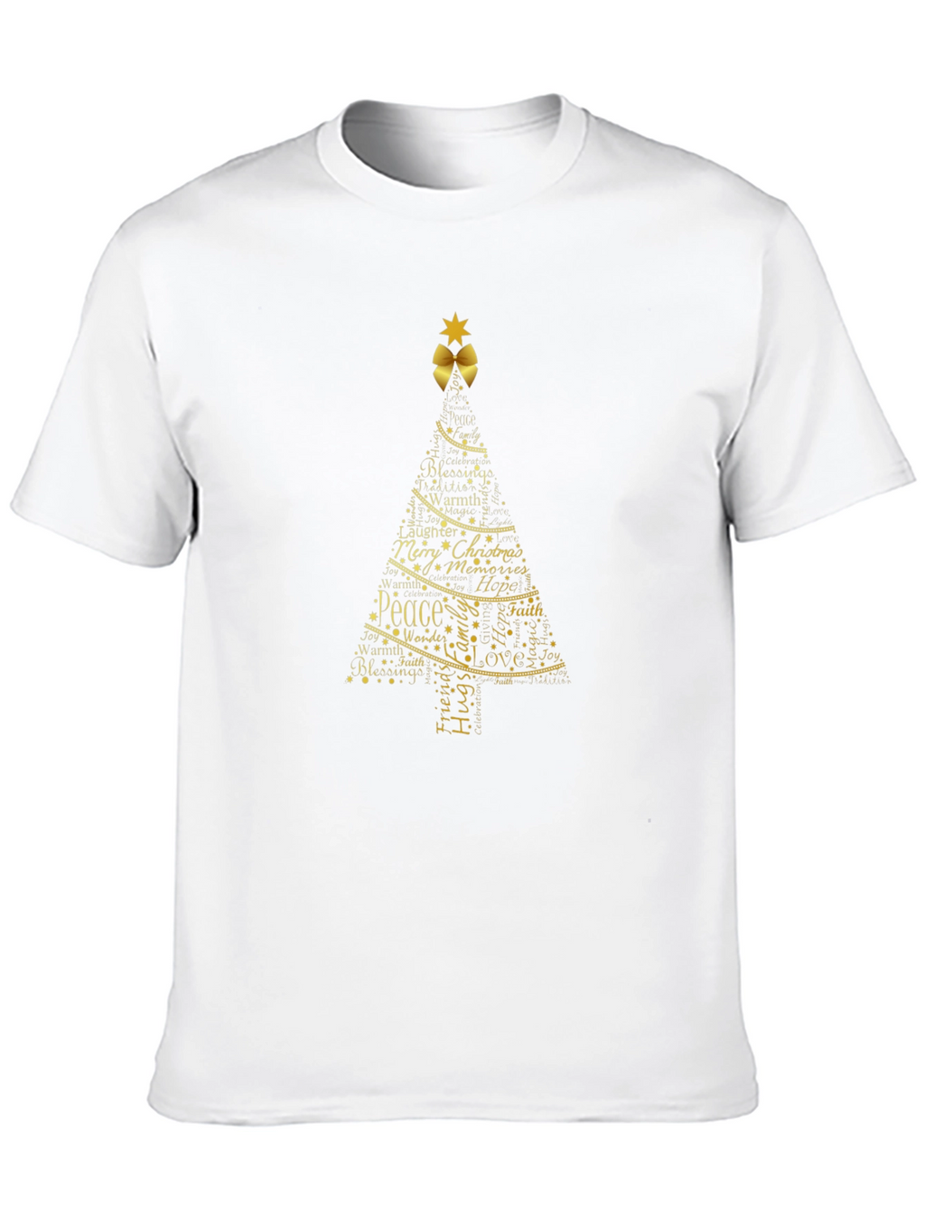 Christmas Tree Word Art Tee