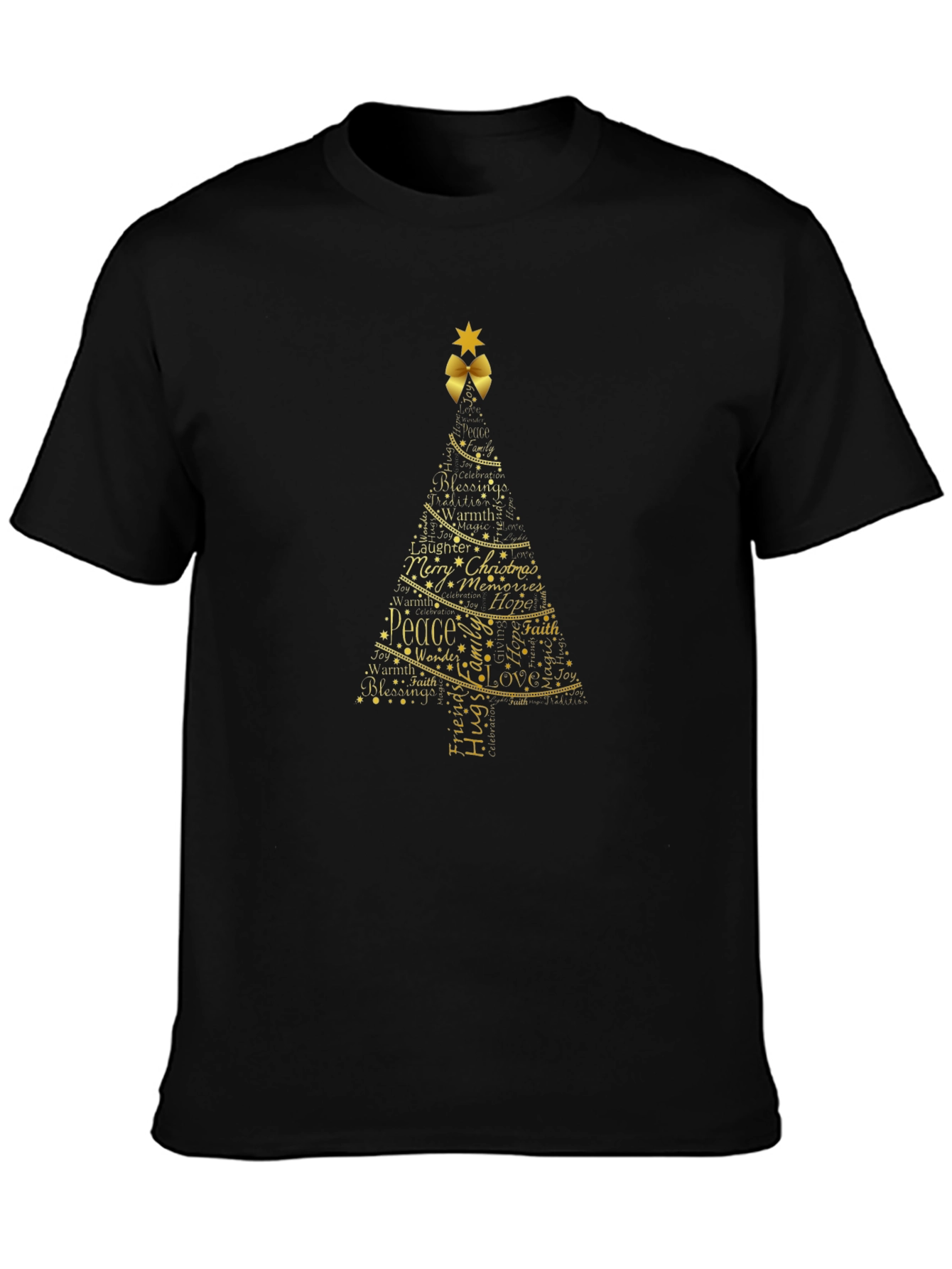 Christmas Tree Word Art Tee